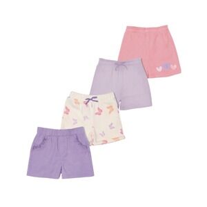 Pekkle Girls' 4-pack Shorts Purple Pink‎ Size 4T New with Tags!